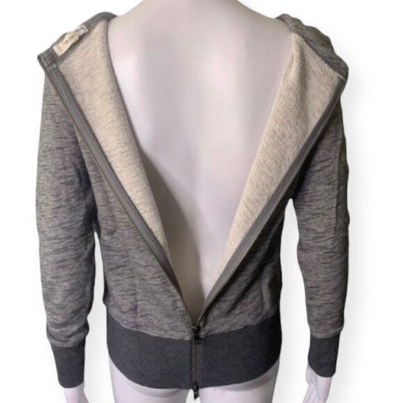Madewell Sweater Women’s Size XS Crewneck Zip Up Back Minimalist Neutral Gray - Picture 5 of 11